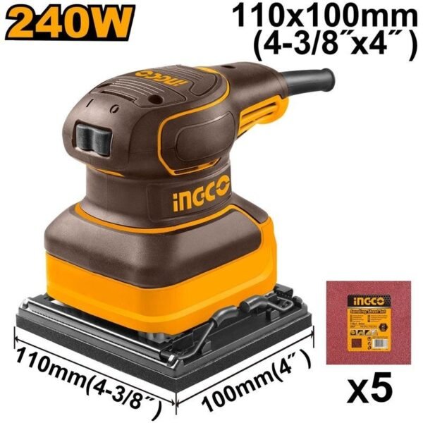 Ingco – Ponceuse à main 240 W PS2416
