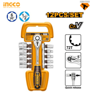 JEU DE 12 DOUILLES 1/2" INGCO  HKTS12122