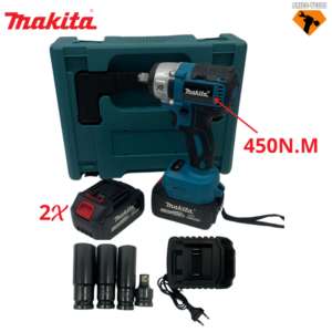 CLÉ À CHOC MAKITA 450 N.M AVEC DEUX BATTERIES MMT10-5
