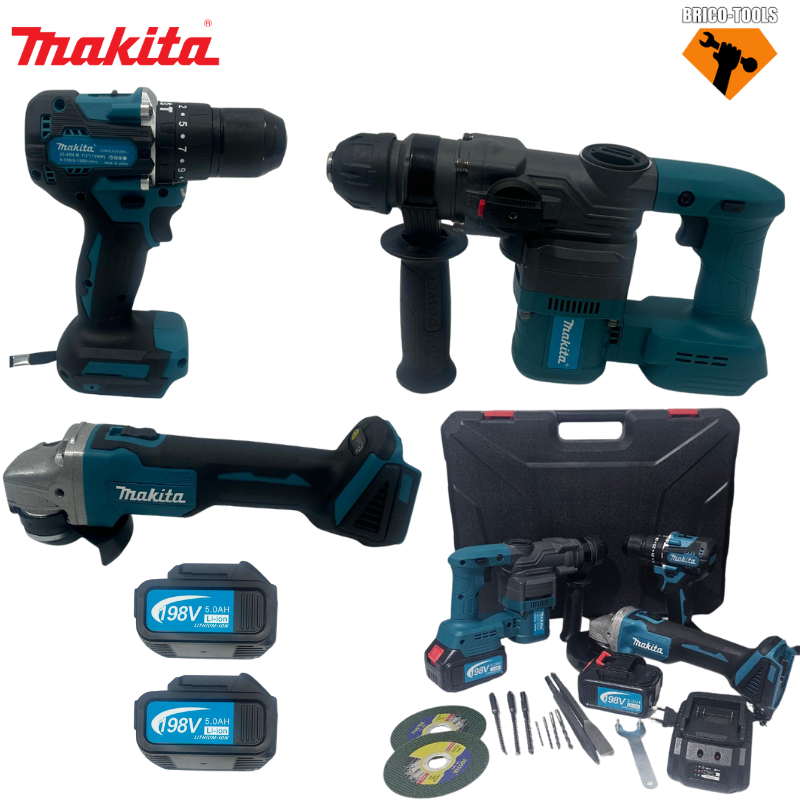 PACK 3PCS MAKITA MARTEAU GM + MEULE + VISSEUSE BRUSHLESS MMT11-14