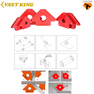 PACK ÉQUERRES MAGNÉTIQUES MULTI-ANGLES 6 PIÈCES VAST KING MMT4-6