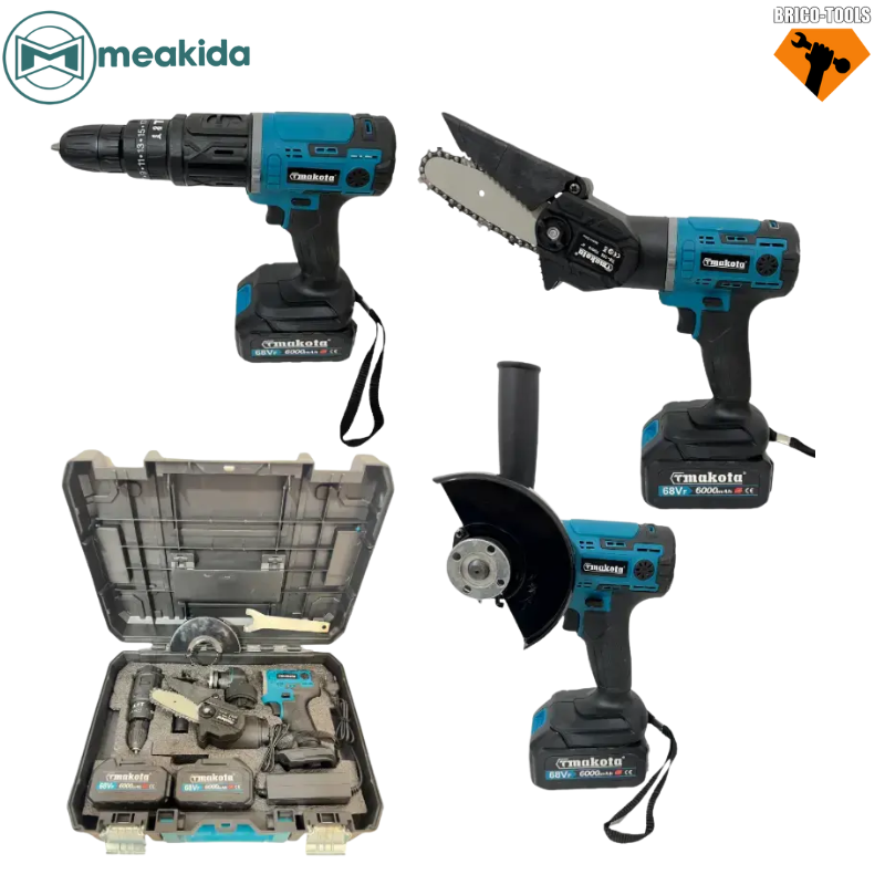 PACK 3 PCS 3 IN 1 VISSEUSE / MEULE A DISQUE / TRONCONNEUSE