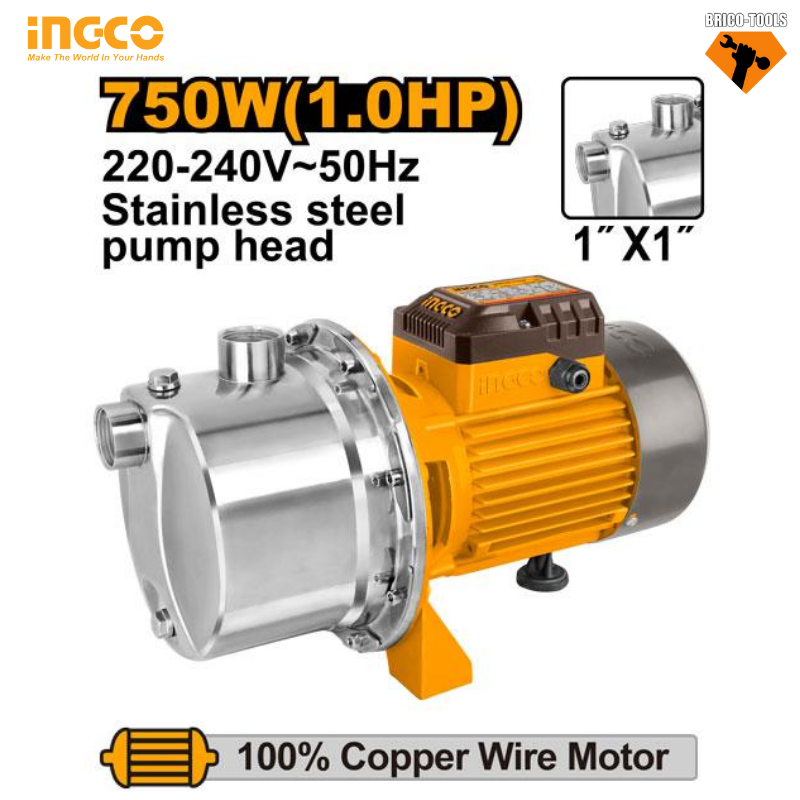 POMPE A EAU 1HP INOX INGCO JPS075082