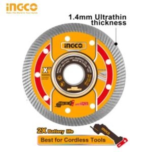 DISQUE DIAMANT INGCO ULTRA-FIN 115 MM - ALÉSAGE 22,2 MM DMD051151