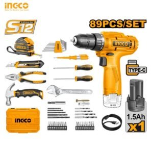 COFFRET PERCEUSE SANS FIL 12V AVEC ACCESSOIRES INGCO HKTHP10891