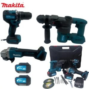 PACK 3PCS MAKITA MARTEAU GM + MEULE + VISSEUSE BRUSHLESS MMT11-14
