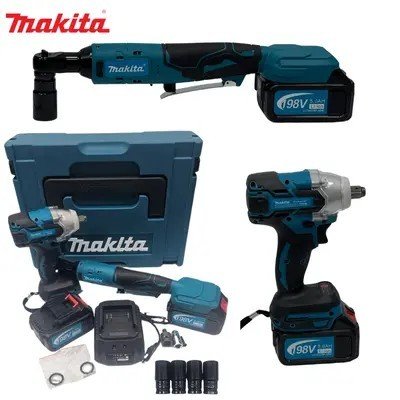 PACK 2 CLE A CHOC MAKITA 300N.M AVEC 2 BATTERIES 198V MMT11-12