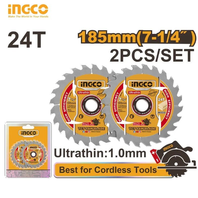 ULTRA-THIN TCT WOOD BLADE FOR CORDLESS SAWS TSB1853