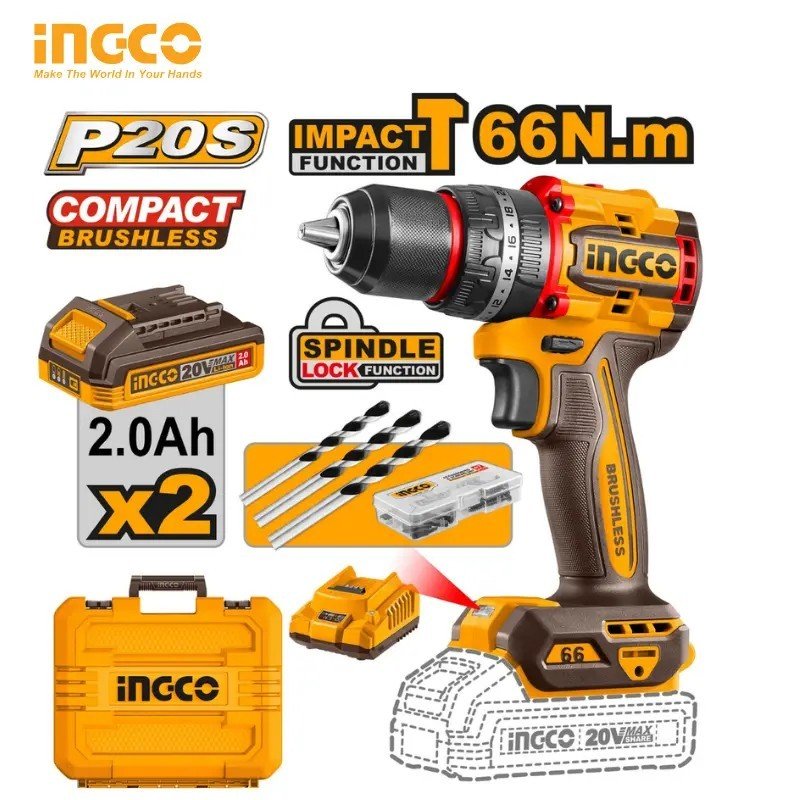 VISSEUSE INGCO 20V 2-BATTERIE 66N.M CDLI20668