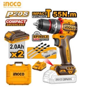 VISSEUSE BRUSHLESS CORDLESS IMPACT DRILL INGCO CIDLI20558