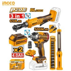 PACK 20V INGCO 2 CLE A CHOC BRUSHLESS COSLI240461
