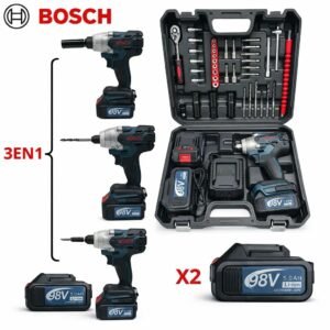 CLÉ A CHOC BOSCH 350N.M AVEC 2 BATTERIE 98V