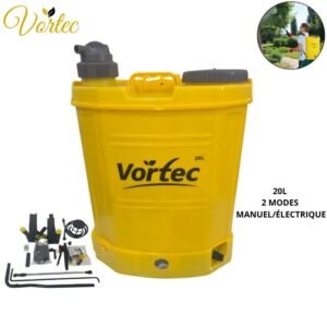 PULVÉRISATEUR 2EN1 12V 20L KNAPSACK 2 MODES MANUEL ET ÉLECTRIQUE VORTEC