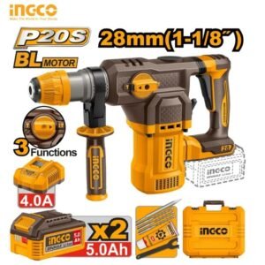 MARTEAU PERFORATEUR COMPATIBLE AVEC 2 BATTERIES INDUSTRIAL INGCO CRHLI202862