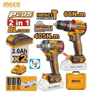 KIT COMBO 2 PIÈCES SANS FIL INGCO CKLI20286
