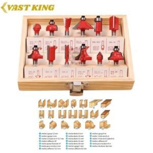 COFFRET DE MÈCHES DE TOUPIE DE TOUPIE POUR DÉFONCEUSE VAST KING 6MM MMT11-15