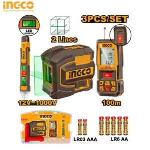 KIT D'INSTRUMENTS 3 PIÈCES INGCO COS250908