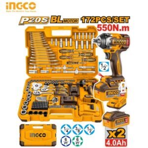 SET D'OUTILS AVEC CLÉ À CHOCS SANS FIL  172 PIÈCES INGCO HKTHP41723