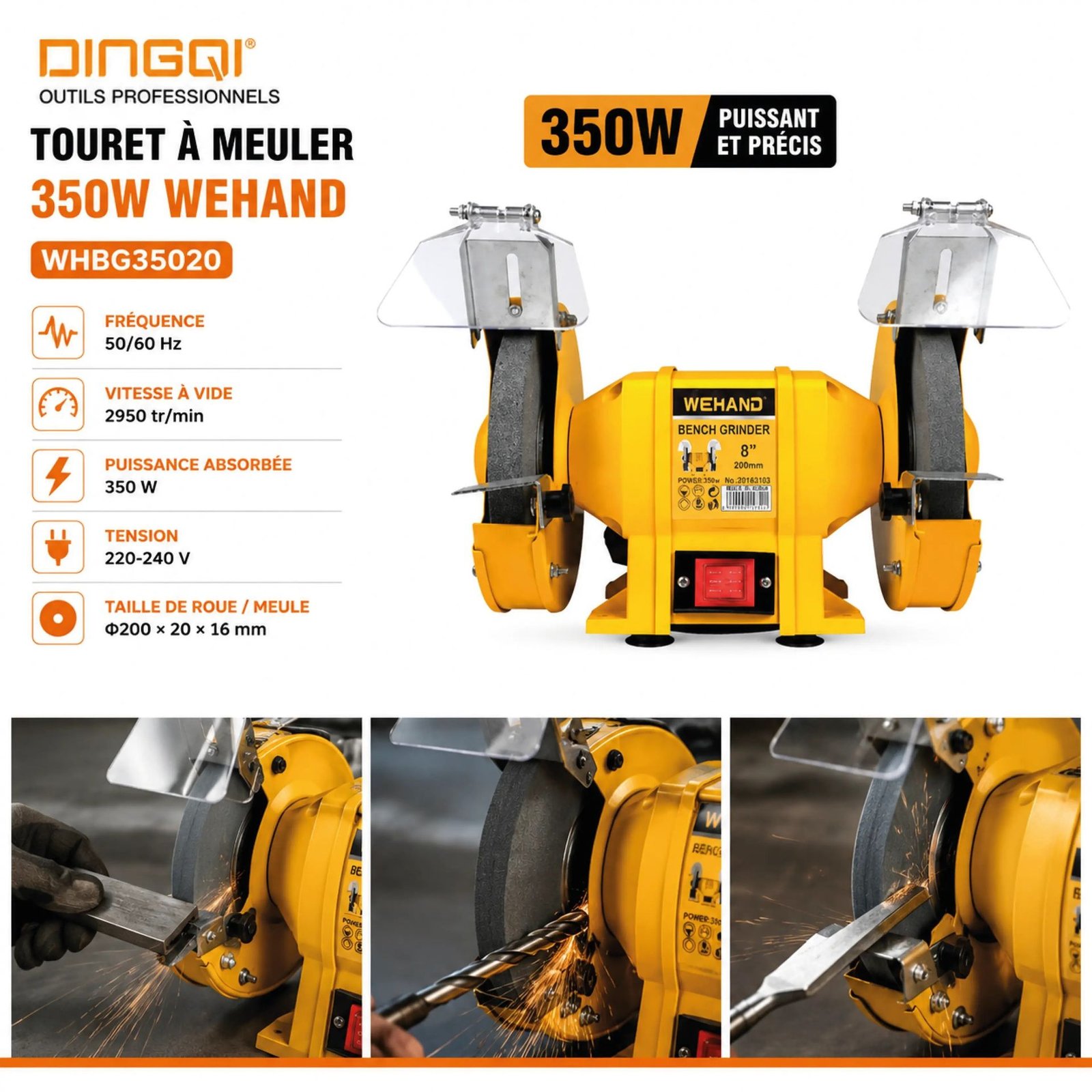 TOURET A MEULE 350W WEHAND
