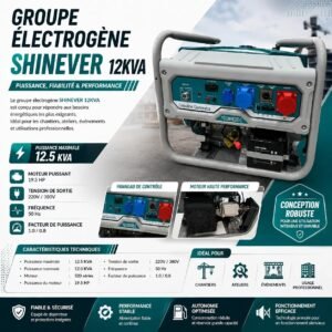GROUPE ELECTROGENE SHINEVER 12KVA